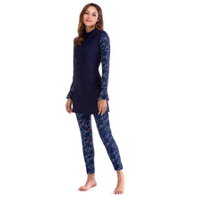 Load image into Gallery viewer, Printing Leggings Modest Muslim Swimwear Burkini Blue