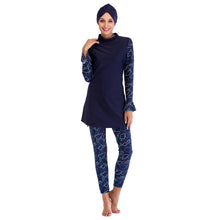 Load image into Gallery viewer, Printing Leggings Modest Muslim Swimwear Burkini Blue