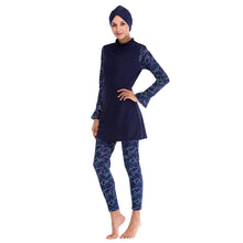 Load image into Gallery viewer, Printing Leggings Modest Muslim Swimwear Burkini Blue