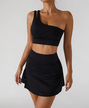 Load image into Gallery viewer, Tennis Skorts Fitness Badminton Sports Skirt With Shorts  Nylon Mini Yoga bottoms
