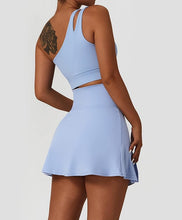 Load image into Gallery viewer, Tennis Skorts Fitness Badminton Sports Skirt With Shorts  Nylon Mini Yoga bottoms
