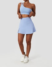 Load image into Gallery viewer, Tennis Skorts Fitness Badminton Sports Skirt With Shorts  Nylon Mini Yoga bottoms
