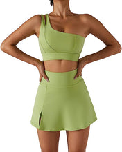 Load image into Gallery viewer, Tennis Skorts Fitness Badminton Sports Skirt With Shorts  Nylon Mini Yoga bottoms

