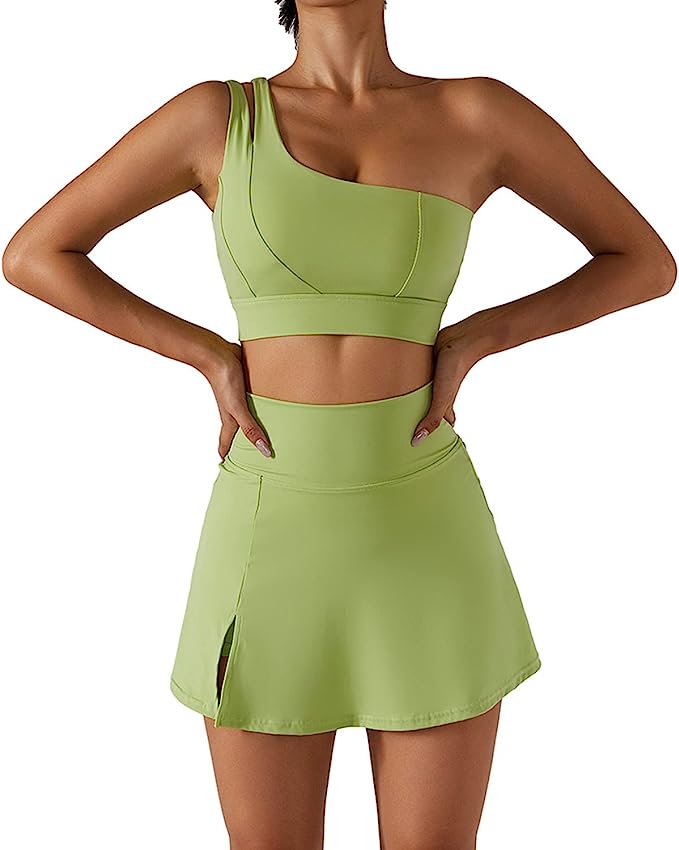Tennis Skorts Fitness Badminton Sports Skirt With Shorts  Nylon Mini Yoga bottoms