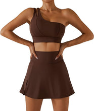 Load image into Gallery viewer, Tennis Skorts Fitness Badminton Sports Skirt With Shorts  Nylon Mini Yoga bottoms
