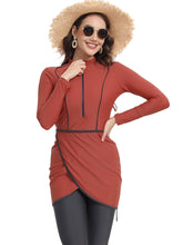 Load image into Gallery viewer, 2024 Women Modest Muslim Swimwear   Sport Long Sleeves Swimsuit 3pcs  Burkini + Bra Pad

