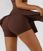 Load image into Gallery viewer, Tennis Skorts Fitness Badminton Sports Skirt With Shorts  Nylon Mini Yoga bottoms
