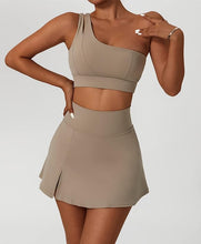 Load image into Gallery viewer, Tennis Skorts Fitness Badminton Sports Skirt With Shorts  Nylon Mini Yoga bottoms
