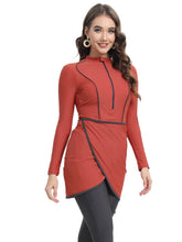 Load image into Gallery viewer, 2024 Women Modest Muslim Swimwear   Sport Long Sleeves Swimsuit 3pcs  Burkini + Bra Pad
