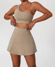 Load image into Gallery viewer, Tennis Skorts Fitness Badminton Sports Skirt With Shorts  Nylon Mini Yoga bottoms
