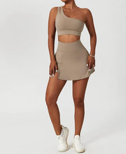 Load image into Gallery viewer, Tennis Skorts Fitness Badminton Sports Skirt With Shorts  Nylon Mini Yoga bottoms
