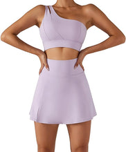 Load image into Gallery viewer, Tennis Skorts Fitness Badminton Sports Skirt With Shorts  Nylon Mini Yoga bottoms
