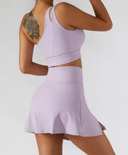 Load image into Gallery viewer, Tennis Skorts Fitness Badminton Sports Skirt With Shorts  Nylon Mini Yoga bottoms
