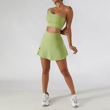 Load image into Gallery viewer, Tennis Skorts Fitness Badminton Sports Skirt With Shorts  Nylon Mini Yoga bottoms
