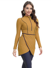 Load image into Gallery viewer, 2024 Women Modest Muslim Swimwear   Sport Long Sleeves Swimsuit 3pcs  Burkini + Bra Pad
