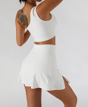 Load image into Gallery viewer, Tennis Skorts Fitness Badminton Sports Skirt With Shorts  Nylon Mini Yoga bottoms
