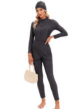 Load image into Gallery viewer, 2022 Women Modest Muslim Swimwear   Sport Long Sleeves Swimsuit 3pcs  Burkini + Bra Pad
