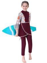 Load image into Gallery viewer, Full covered Modest  Muslim Swimwear Burkini For Girl Red
