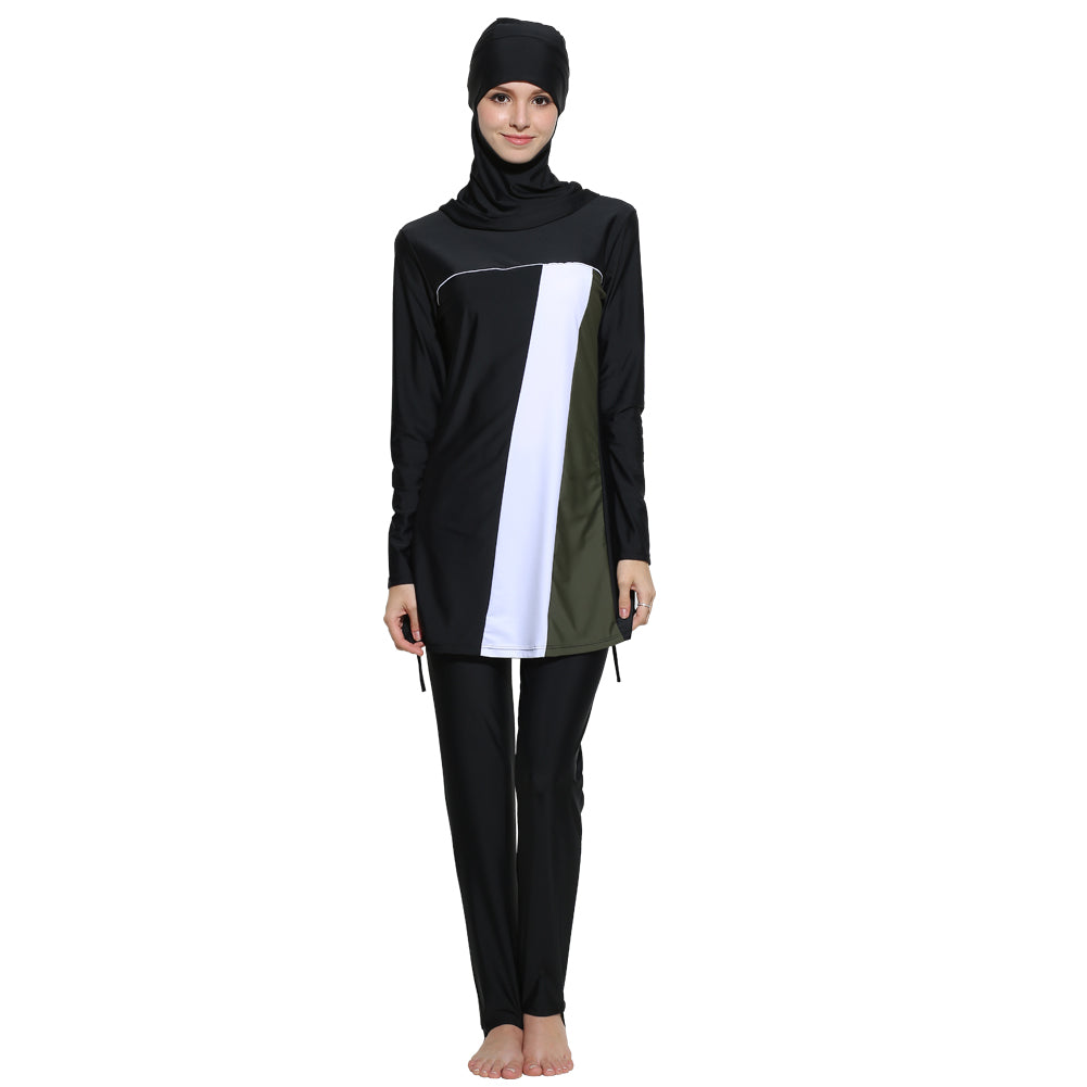 Modest  Muslim Swimwear Burkini with Hijab black