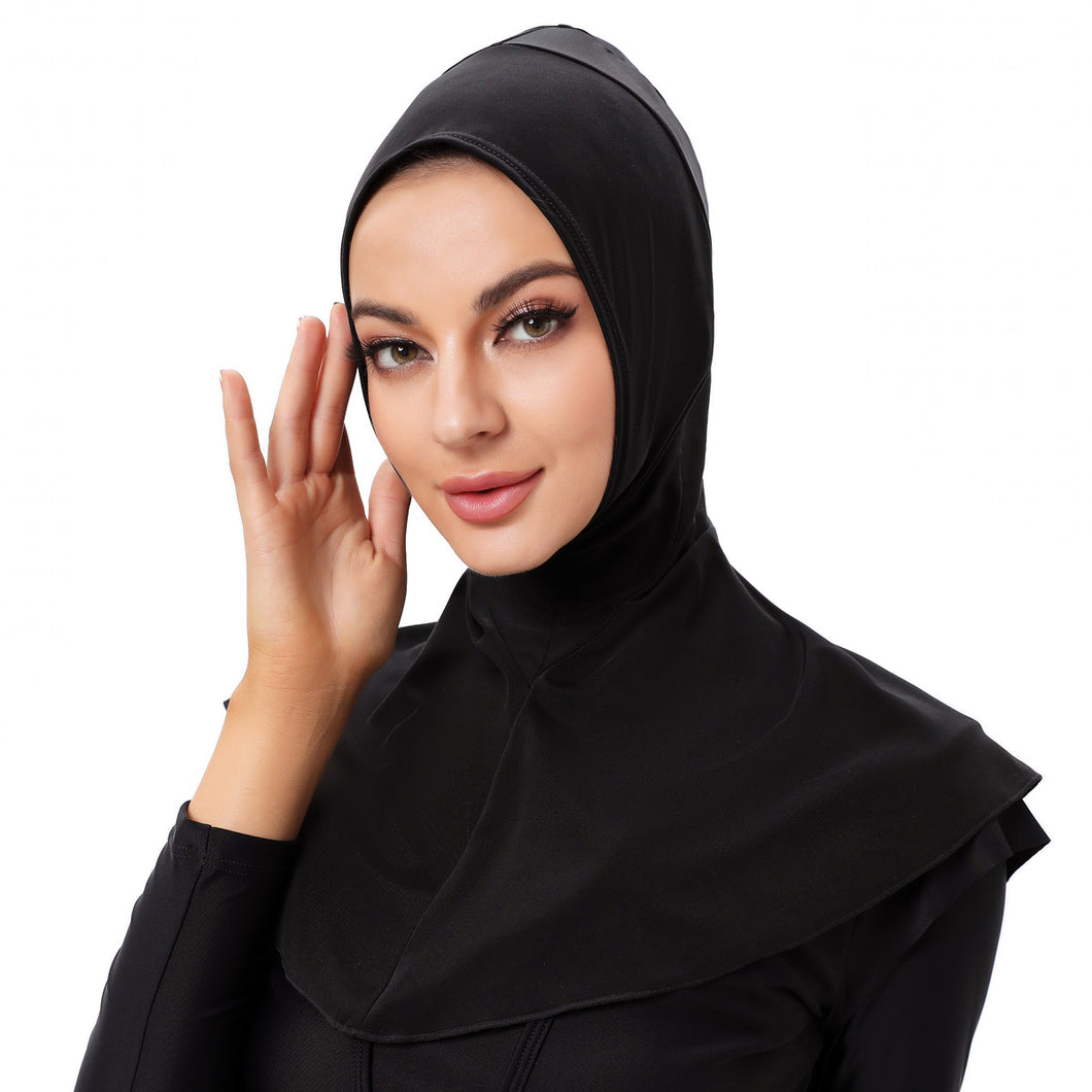 Women's Swim Hijabs Full Coverage Swim Scarf Sun Protective - Black
