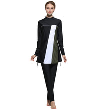 Load image into Gallery viewer, Modest  Muslim Swimwear Burkini with Hijab black
