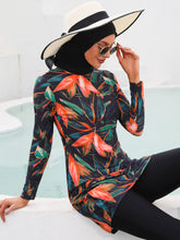 Load image into Gallery viewer, Modest Muslim Swimwear Burkini Maple Leaf With Hijab
