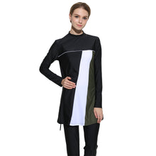 Load image into Gallery viewer, Modest  Muslim Swimwear Burkini with Hijab black

