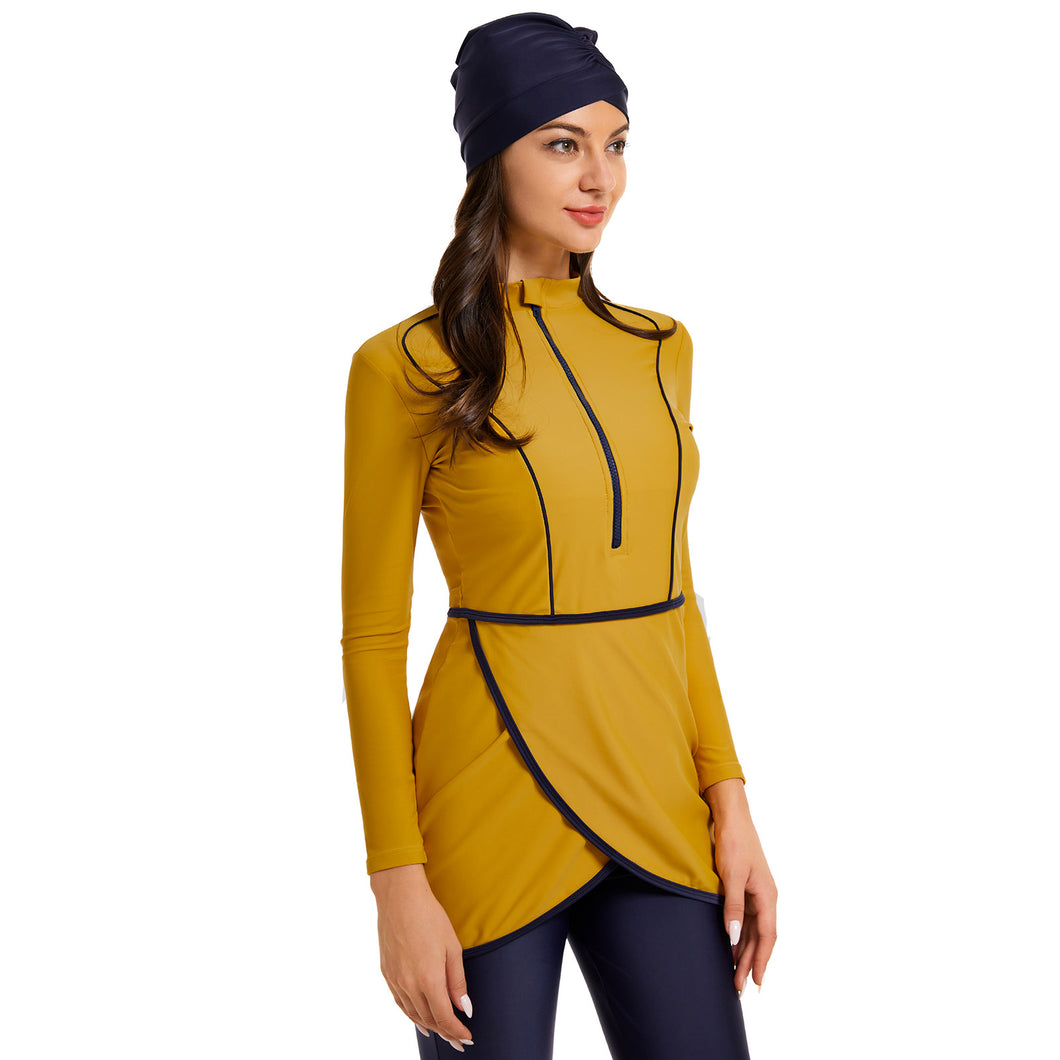Solid Black Muslim Swimwear Burkini Ginger