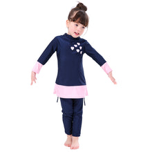 Load image into Gallery viewer, Full covered Modest  Muslim Swimwear Burkini for Kid Pink
