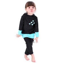 Load image into Gallery viewer, Full covered Modest  Muslim Swimwear Burkini for Kid Blue
