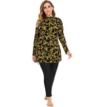 Load image into Gallery viewer, Golden chain Print Muslim Swimwear Burkini
