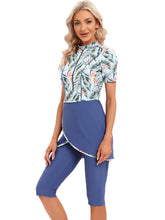 Load image into Gallery viewer, CROP Short Muslim Swimwear Womens Modest Muslim Swimsuit Burkini With Front Zip
