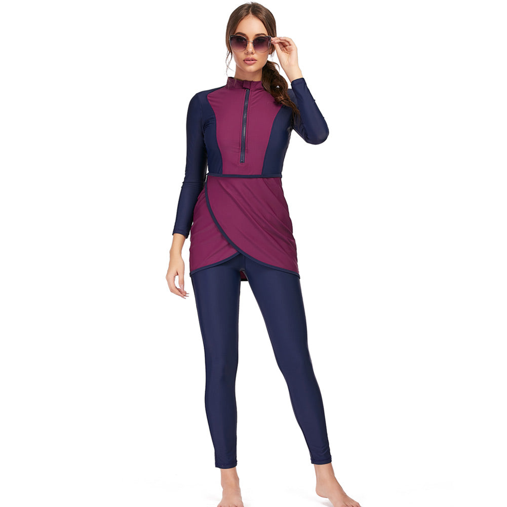 Modest swimsuit Burkini Wine Red