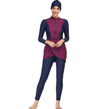 Load image into Gallery viewer, Modest swimsuit Burkini Wine Red
