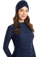 Load image into Gallery viewer, Modest Swimsuit  Muslim Swimwear Burkini + Turban Blue
