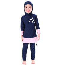 Load image into Gallery viewer, Full covered Modest  Muslim Swimwear Burkini for Kid Pink
