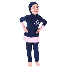 Load image into Gallery viewer, Full covered Modest  Muslim Swimwear Burkini for Kid Pink
