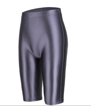 Load image into Gallery viewer, Shorts Sexy Workout  Women Satin Smooth Tights Japanese High Waisted Women Gym Yoga Sports Biker Shorts Plus Size
